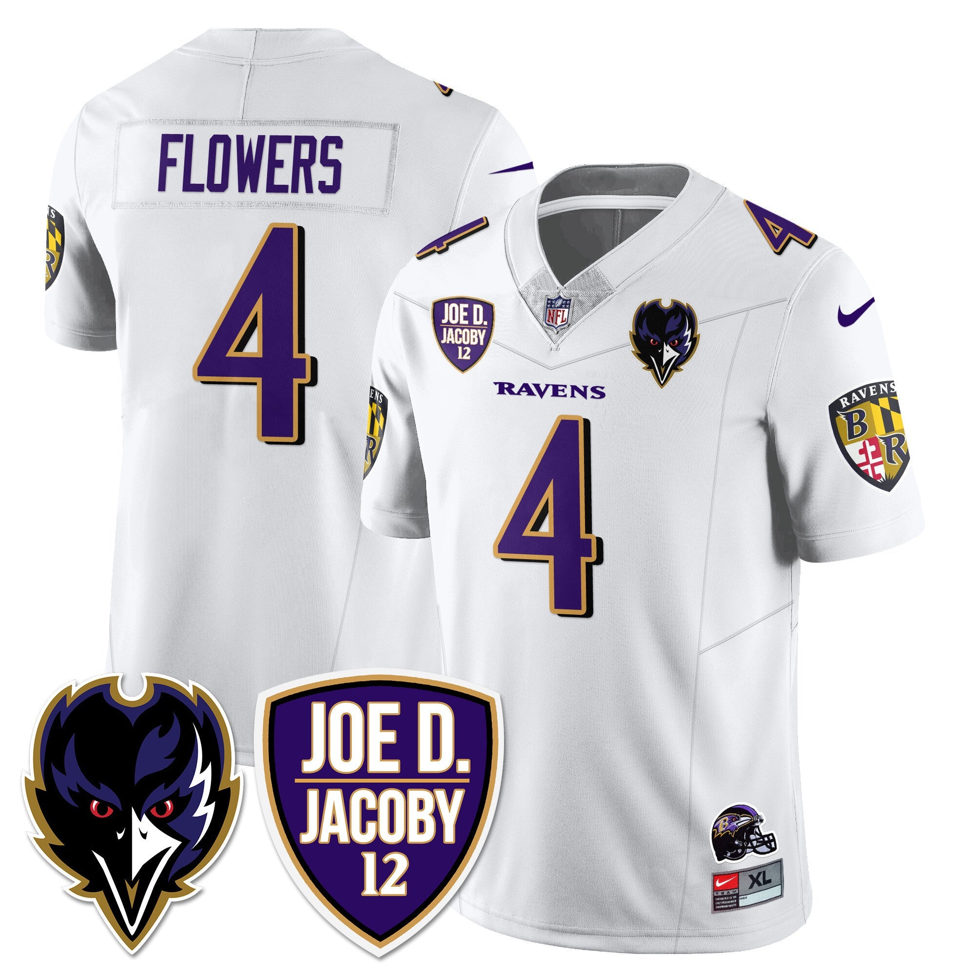 Ravens Purple Rising 2024 Vapor Limited Jersey – All Stitched – White – Zay Flowers Jersey