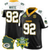 Packers 1919-2024 – The Packers Jersey – All Stitched – Reggie White – 92 – Black Alternate Jersey