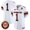 Oklahoma State Cowboys Leslie O’neal Patch Vapor Limited Jersey – All Stitched – White – #1 Team Jersey