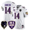 Ravens Purple Rising 2024 Vapor Limited Jersey – All Stitched – White – Kyle Hamilton Jersey