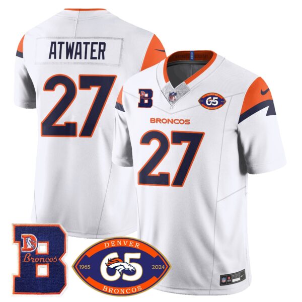 Broncos 1959-2024 Jersey – The Broncos Jersey – All Stitched – Steve Atwater – 27 – White Jersey
