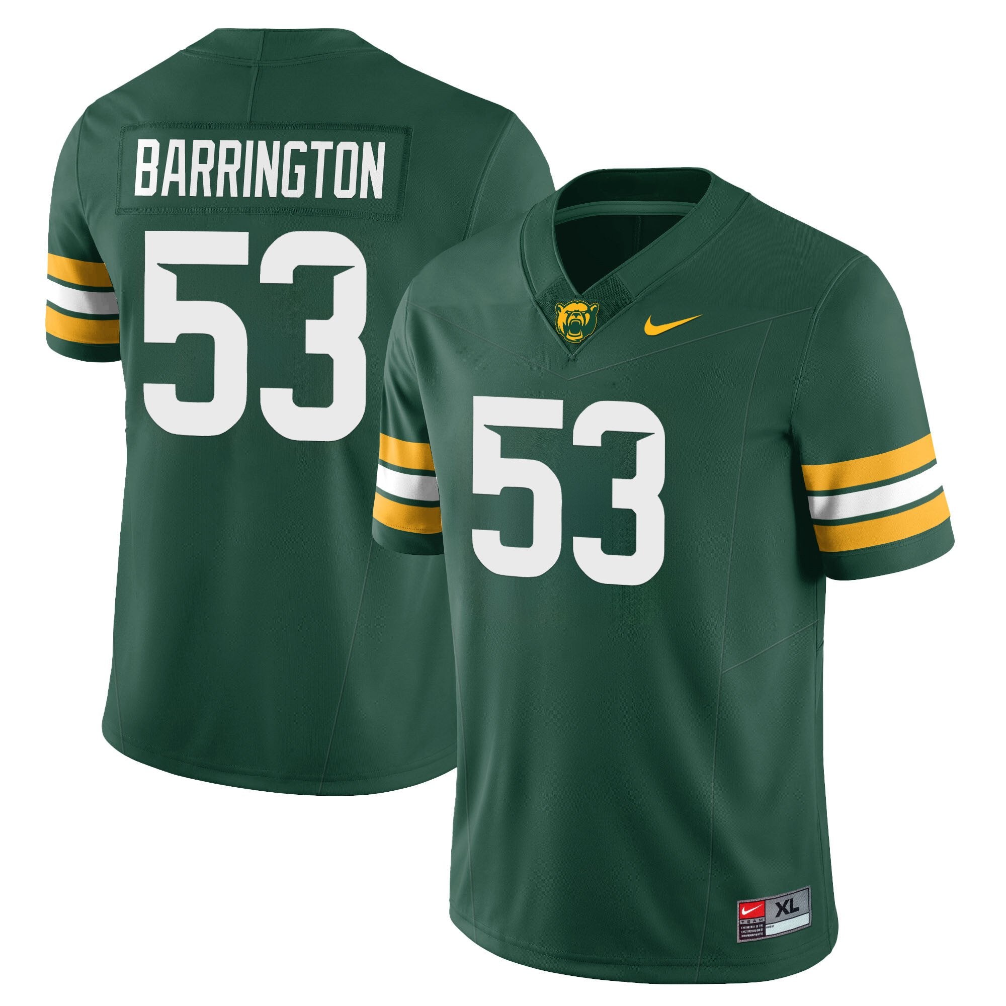 Baylor Bears 2024 Vapor Limited Jersey – All Stitched – Campbell Barrington – Green Jersey