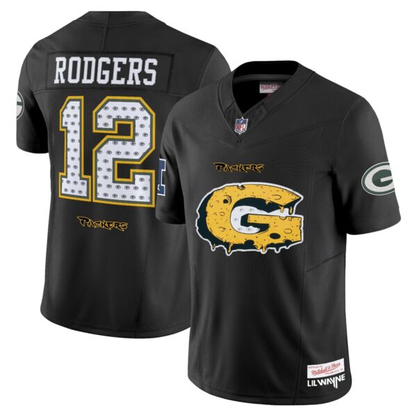 Green Bay Packers ‘Cheesehead’ x ‘Tha Carter VI’ Style Vapor Limited Jersey – All Stitched – Aaron Rodgers Jersey