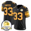Steelers 50th Anniversary Of Super Bowl IX Patch Vapor Limited Jersey – All Stitched – Color Rush – Jack Sawyer Jersey