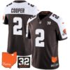 Browns #32 Jim Brown Memorial & Home Patch Vapor Limited Jersey – All Stitched – Alternate – Amari Cooper Jersey