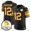 Steelers 50th Anniversary Of Super Bowl IX Patch Vapor Limited Jersey – All Stitched – Color Rush – Terry Bradshaw Jersey