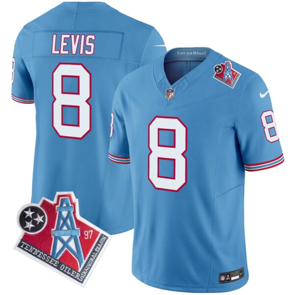 Titans 1997 Throwback Vapor Limited Jersey – All Stitched – Light Blue – Will Levis Jersey
