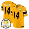 Steelers 50th Anniversary Of Super Bowl IX Patch Vapor Limited Jersey – All Stitched – Gold – George Pickens Jersey