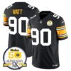 Steelers 50th Anniversary Of Super Bowl IX Patch Vapor Limited Jersey – All Stitched – 1975 Throwback – T. J. Watt Jersey