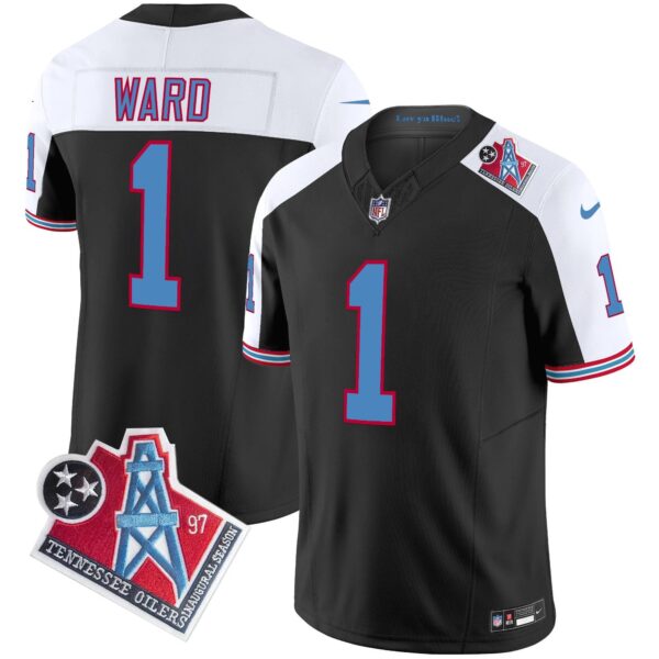 Titans 1997 Throwback Vapor Limited Jersey – All Stitched – Black Alternate – Cam Ward Jersey