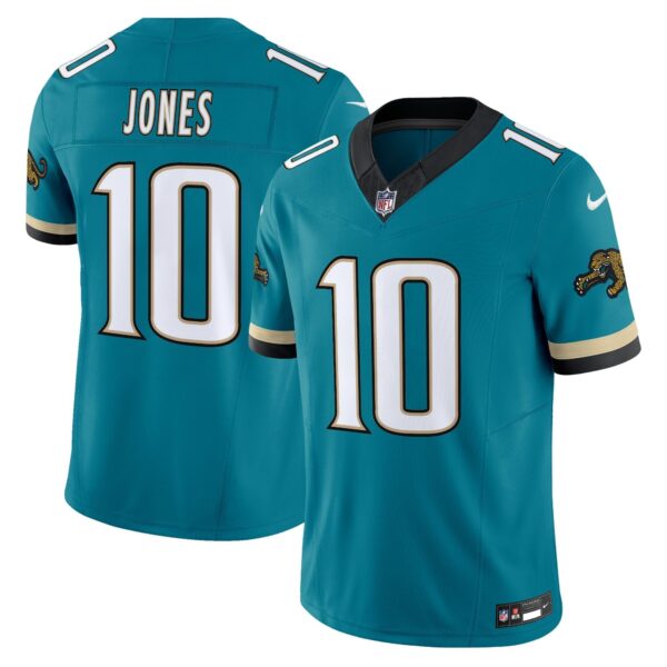 Jacksonville Jaguars Throwback Vapor Limited Jersey – All Stitched – Teal – Mac Jones Jersey
