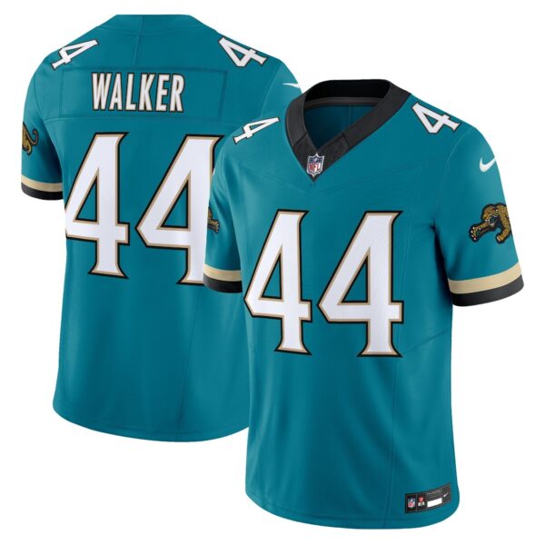 Jacksonville Jaguars Throwback Vapor Limited Jersey – All Stitched – Teal – Travon Walker Jersey
