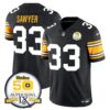 Steelers 50th Anniversary Of Super Bowl IX Patch Vapor Limited Jersey – All Stitched – 1975 Throwback – Jack Sawyer Jersey