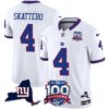 New York Giants 100th Season & State Patch Vapor Limited Jersey – All Stitched – White – Cam Skattebo Jersey