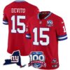 New York Giants 100th Season & State Patch Vapor Limited Jersey – All Stitched – Red – Tommy DeVito Jersey