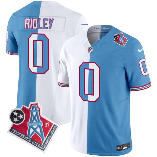 Titans 1997 Throwback Vapor Limited Jersey – All Stitched – Split – Calvin Ridley Jersey