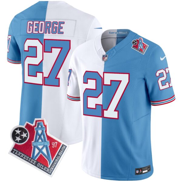 Titans 1997 Throwback Vapor Limited Jersey – All Stitched – Split – Eddie George Jersey