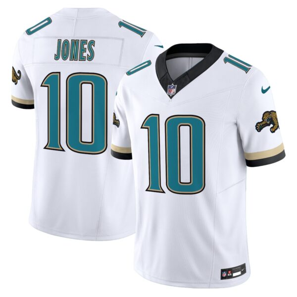Jacksonville Jaguars Throwback Vapor Limited Jersey – All Stitched – White – Mac Jones Jersey