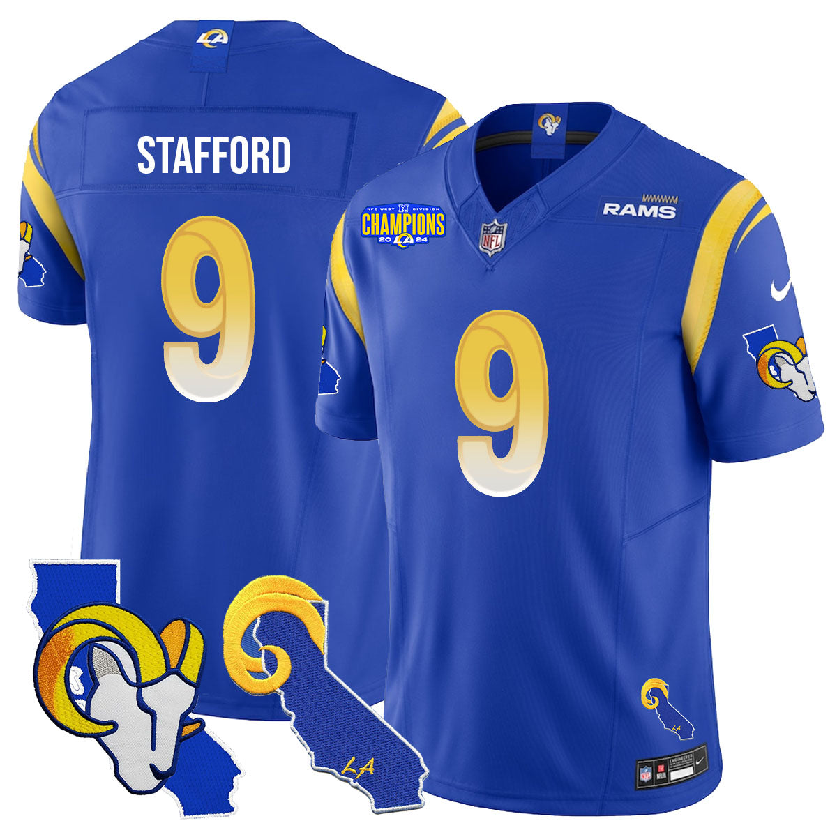 Los Angeles Rams 2025 Vapor Limited Jersey – All Stitched – Royal – Matthew Stafford Jersey