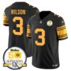 Steelers 50th Anniversary Of Super Bowl IX Patch Vapor Limited Jersey – All Stitched – Color Rush – Russell Wilson Jersey