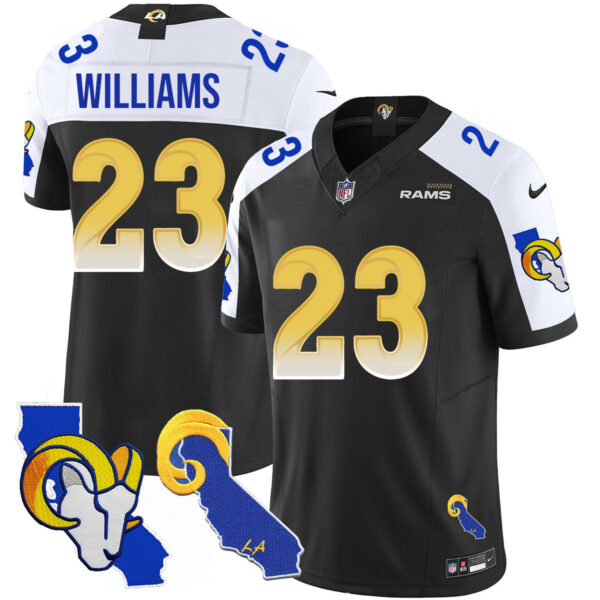 Los Angeles Rams 2025 Vapor Limited Jersey – All Stitched – Black Alternate – Kyren Williams Jersey