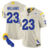 Los Angeles Rams 2025 Vapor Limited Jersey – All Stitched – Bone – Kyren Williams Jersey