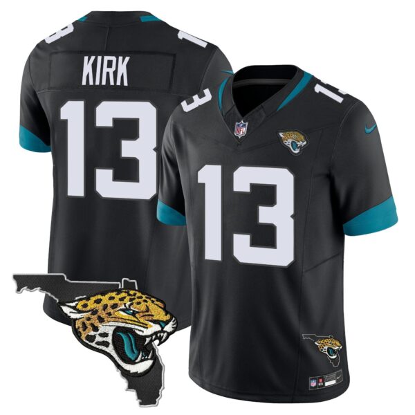 Jacksonville Jaguars Florida Patch Vapor Jersey – All Stitched – Black – Christian Kirk Jersey