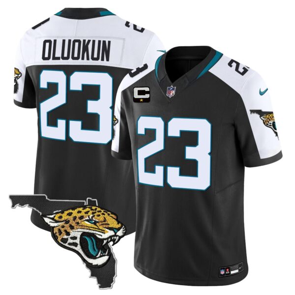 Jacksonville Jaguars Florida Patch Vapor Jersey – All Stitched – Black Alternate – Foyesade Oluokun Jersey