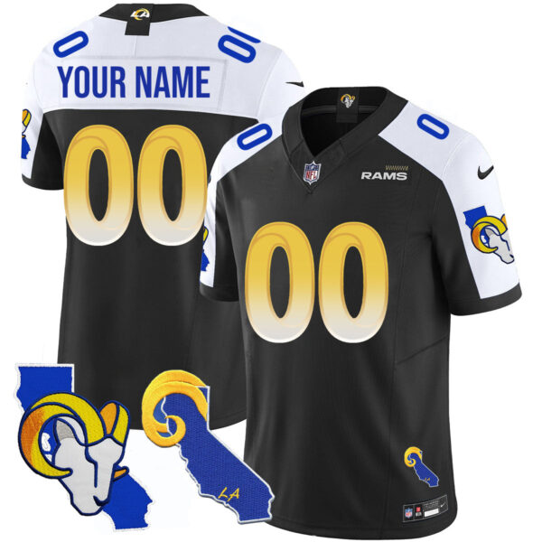 Los Angeles Rams 2025 Vapor Limited Custom Jersey – All Stitched – Black Alternate Jersey