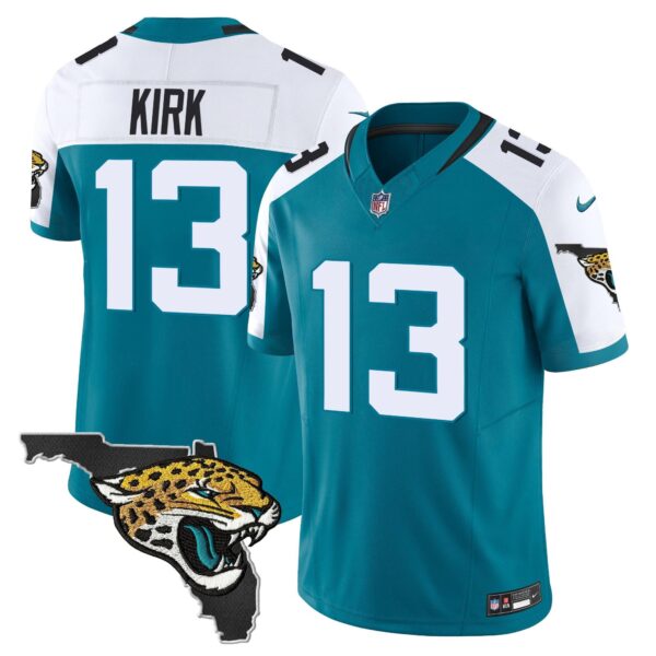 Jacksonville Jaguars Florida Patch Vapor Jersey – All Stitched – Alternate – Christian Kirk Jersey