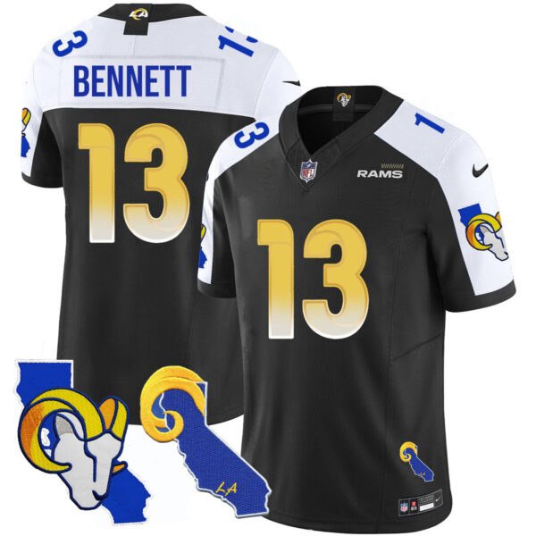 Los Angeles Rams 2025 Vapor Limited Jersey – All Stitched – Black Alternate – Stetson Bennett Jersey