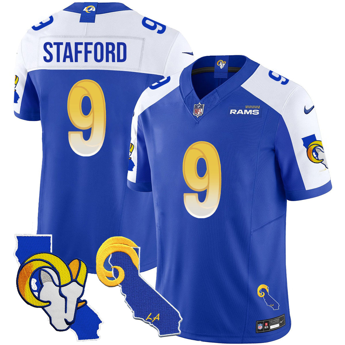 Los Angeles Rams 2025 Vapor Limited Jersey – All Stitched – Royal Alternate – Matthew Stafford Jersey