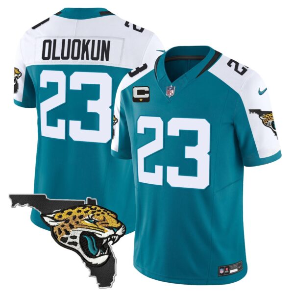 Jacksonville Jaguars Florida Patch Vapor Jersey – All Stitched – Alternate – Foyesade Oluokun Jersey
