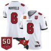 Tampa Bay Buccaneers 50th Season Limited Jersey – All Stitched – Baker Mayfield – White Jersey
