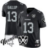 Raiders 2025 Vapor Limited Jersey – 65th Anniversary – All Stitched – Black – Michael Gallup Jersey