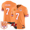 Tampa Bay Buccaneers 50th Season Limited Jersey – All Stitched – Bucky Irving – Creamsicle Jersey