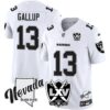 Raiders 2025 Vapor Limited Jersey – 65th Anniversary – All Stitched – White Limited – Michael Gallup Jersey
