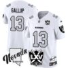 Raiders 2025 Vapor Limited Jersey – 65th Anniversary – All Stitched – White – Michael Gallup Jersey