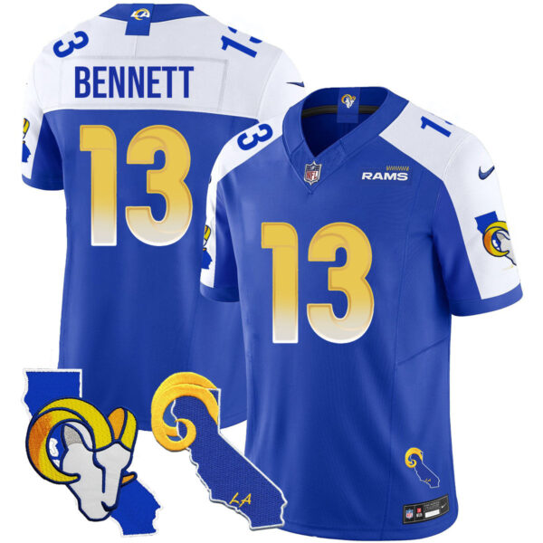 Los Angeles Rams 2025 Vapor Limited Jersey – All Stitched – Royal Alternate – Stetson Bennett Jersey