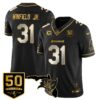 Tampa Bay Buccaneers 50th Season Limited Gold Jersey – All Stitched – Black Limited – Antoine Winfield Jr. Jersey