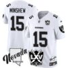 Raiders 2025 Vapor Limited Jersey – 65th Anniversary – All Stitched – White Limited – Gardner Minshew Jersey