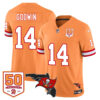 Tampa Bay Buccaneers Creamsicle Throwback Jersey – 50th Season Patch – All Stitched – Chris Godwin – Creamsicle Jersey