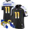 Los Angeles Rams 2025 Vapor Limited Jersey – All Stitched – Black Alternate – Jimmy Garoppolo Jersey
