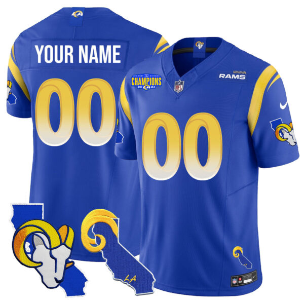 Los Angeles Rams 2025 Vapor Limited Custom Jersey – All Stitched – Royal Jersey