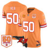 Tampa Bay Buccaneers 50th Season Limited Jersey – All Stitched – Vita Vea – Creamsicle Jersey