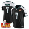 Philadelphia Eagles Super Bowl LIX Patch Vapor Limited Jersey – All Stitched – Black Alternate – Kenny Pickett Jersey