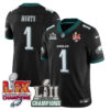 Philadelphia Eagles LII-LIX Super Bowl Champions Vapor Limited Jersey – All Stitched – Black – Jalen Hurts Jersey