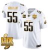 Philadelphia Eagles Super Bowl LIX Champions Gold Vapor Limited Jersey – All Stitched – Brandon Graham – White Gold Jersey