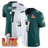 Philadelphia Eagles Super Bowl LIX Patch Vapor Limited Jersey – All Stitched – Split – Kenny Pickett Jersey