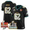 Philadelphia Eagles LII-LIX Super Bowl Champions Vapor Limited Gold Jersey – All Stitched – Black – Jason Kelce Jersey